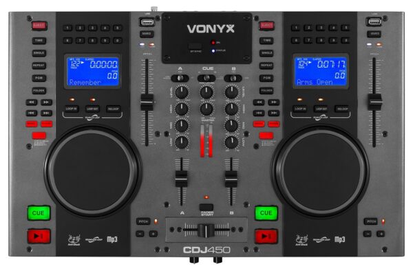 Vonyx CDJ450 Twin Top CD/MP3/USB player/mixer with BT - Image 2